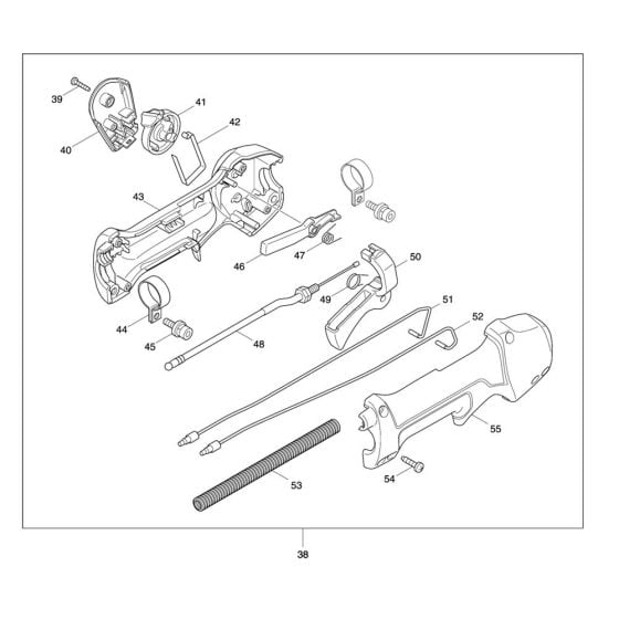 Lever Assembly for Makita ER2650LH Brushcutter