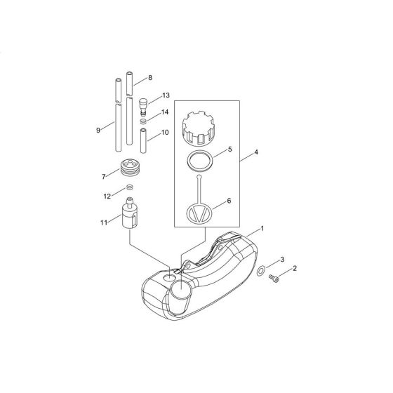 Fuel Tank for ECHO ES-250ES Handheld Blower