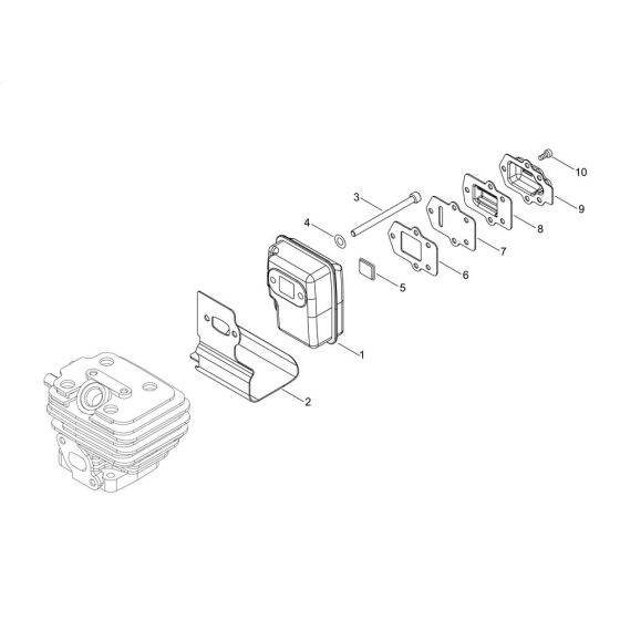 Muffler for ECHO ES-250ES Handheld Blower