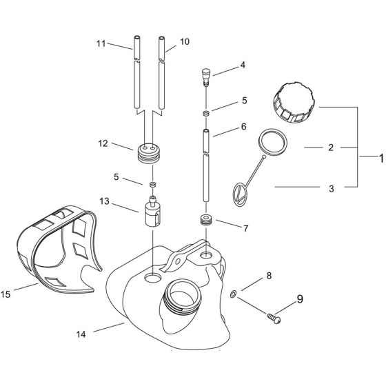 Fuel Tank for ECHO ES-255ES Handheld Blower