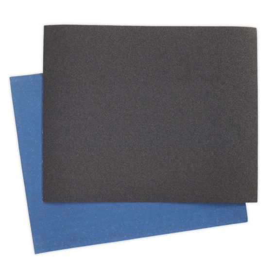 Emery Sheet Blue Twill 230 x 280mm 80Grit Pack of 25 Sealey Part No. ES232880