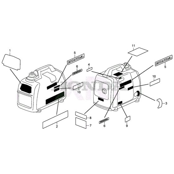 Label for Honda EU22i Generator