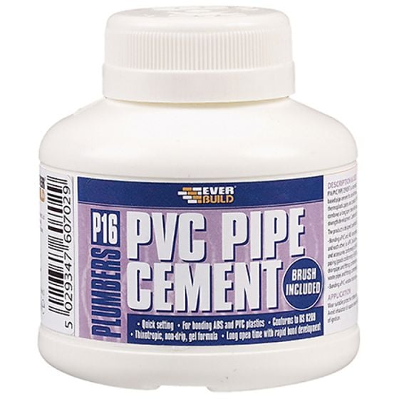 P16 Plumbers PVC Pipe Cement by Everbuild - P16PIPE