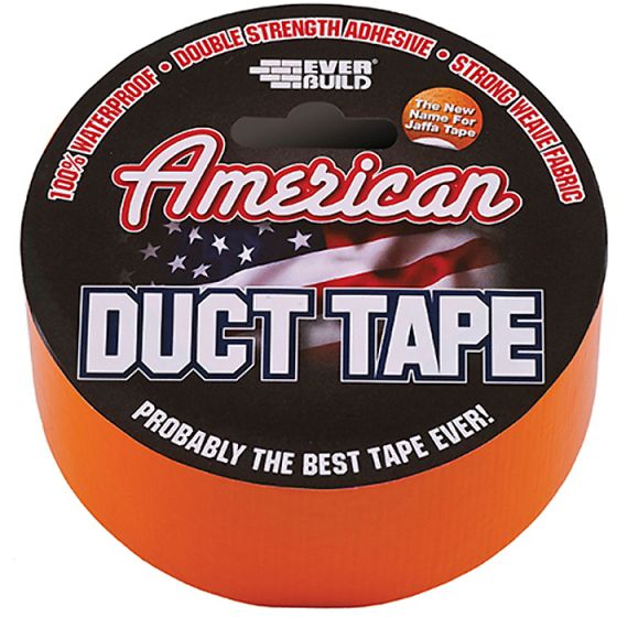 American Duct Tape Orange 50mm x 25m by Everbuild - USDUCT0G25