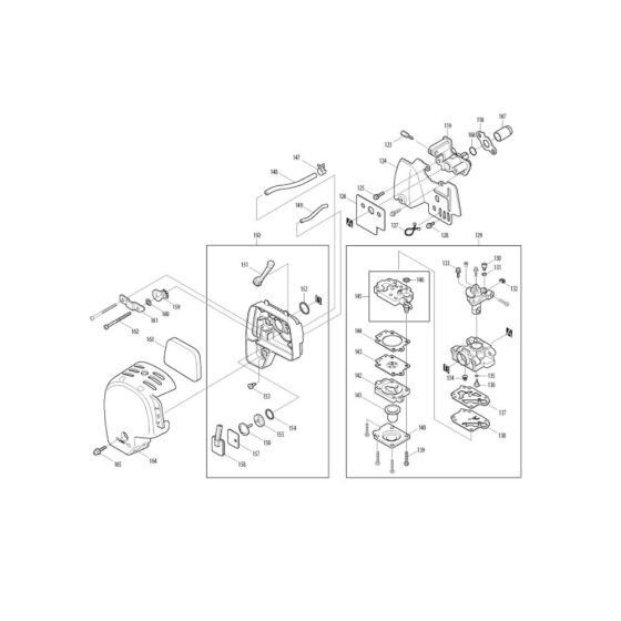 Carburettor, Air Cleaner Assembly for Makita EW1060H Water Pump