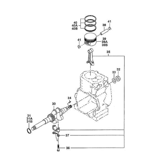 Crankshaft, Piston Assembly for Makita EW200R Water Pump