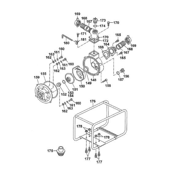 Frame, Pump, StrainerAssembly for Makita EW200ST Water Pump