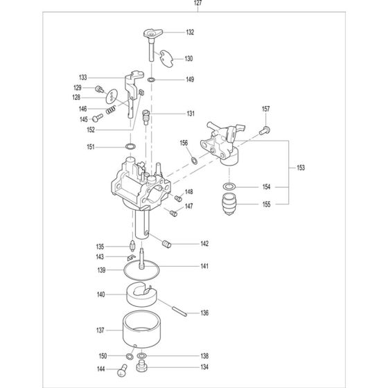 Fuel & Lubricant Assembly for Makita EW2051H Water Pumps