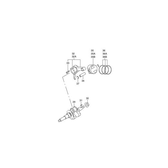 Crankshaft, Piston Assembly for Makita EW220R Water Pump