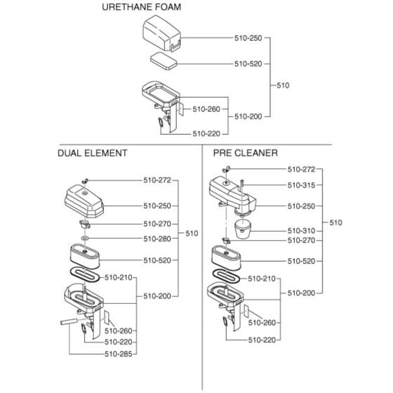 Intake Exhaust (1) Assembly for Robin / Subaru EX13 Engines