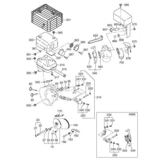 Intake Exhaust Assembly for Robin / Subaru EX21 Engines