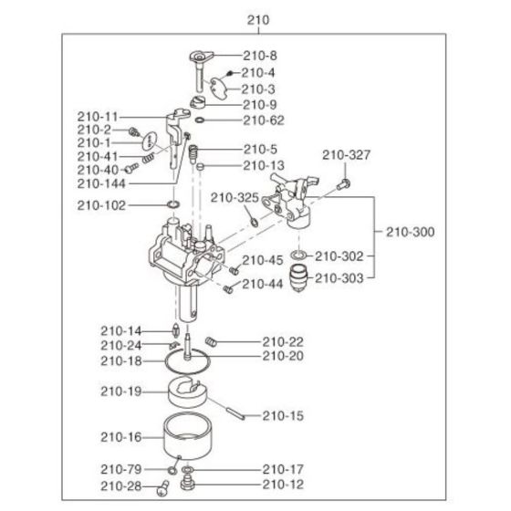 Carburetor Assembly for Robin / Subaru EX21 Engines