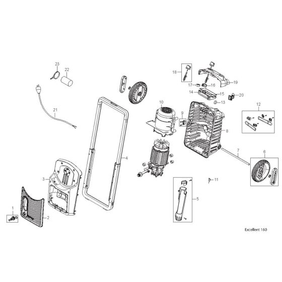 Complete Assembly for Nilfisk EXCELLENT 160-10 Pressure Washer