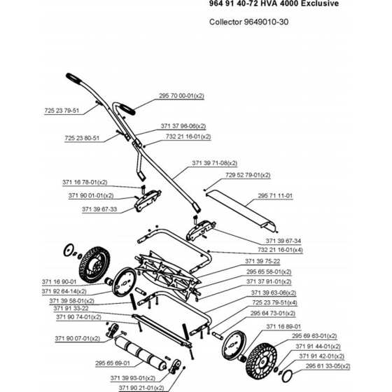 Product Complete for Husqvarna EXCLUSIVE 4000 Lawn Mowers