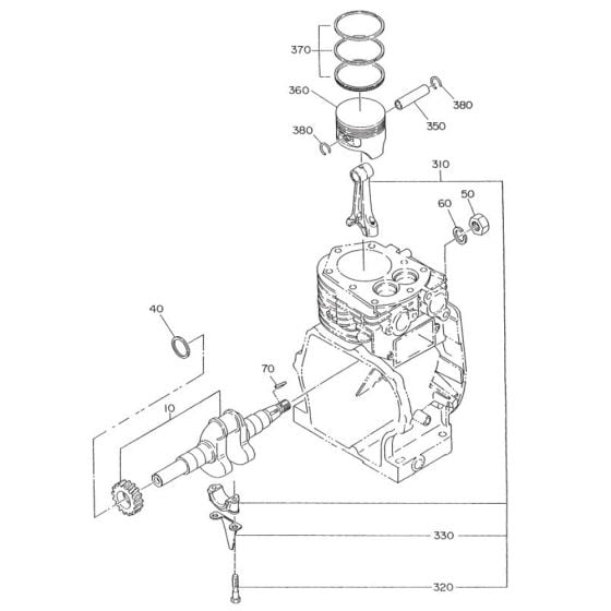 Crankshaft Group for Robin / Subaru EY15 Engines