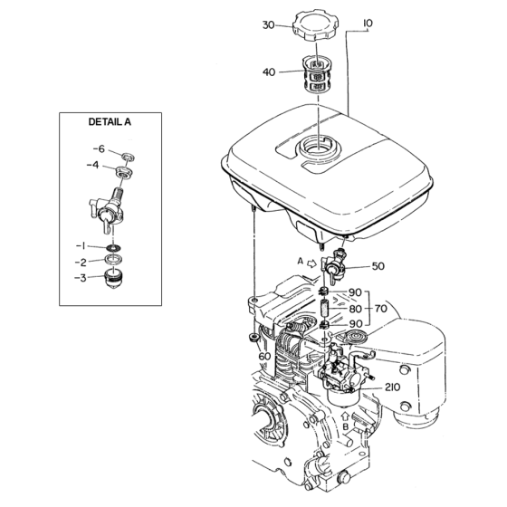 Fuel, Lubrication Group for Robin / Subaru EY20 Engines