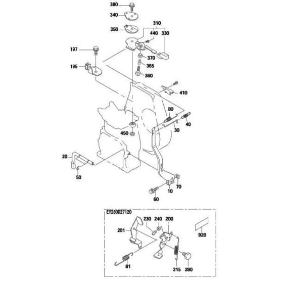 Governor, Operate Assembly for Robin / Subaru EY28 Engine