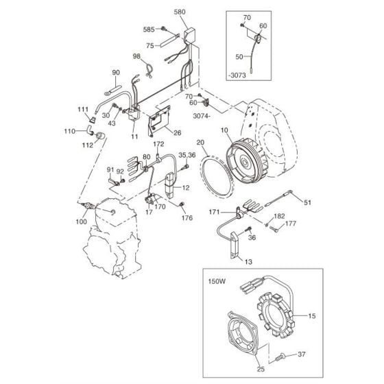 Electric Device Assembly for Robin / Subaru EY35 Engine