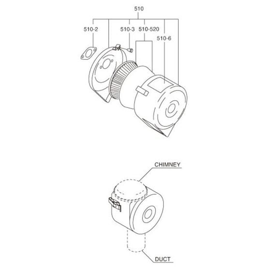 Intake Exhaust (1) Assembly for Robin / Subaru EY35 Engine