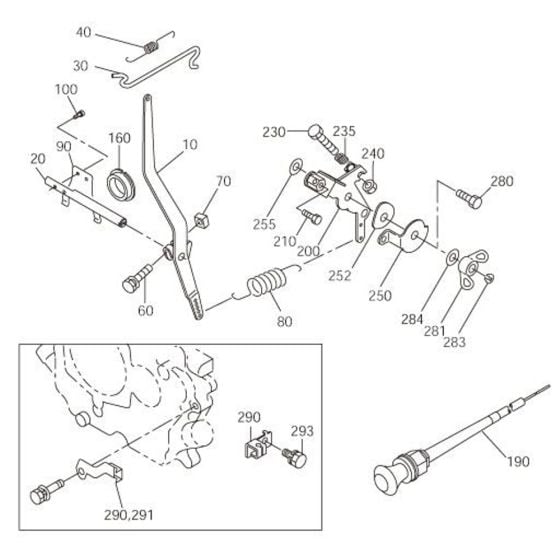 Governor, Operation Assembly for Robin / Subaru EY40 Engine