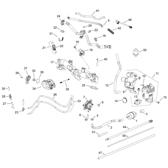 Fuel System for Kohler EZT725 Engines