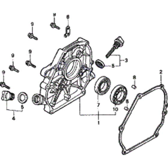 Crank Case Side Assembly for Honda F720 Large Tiller