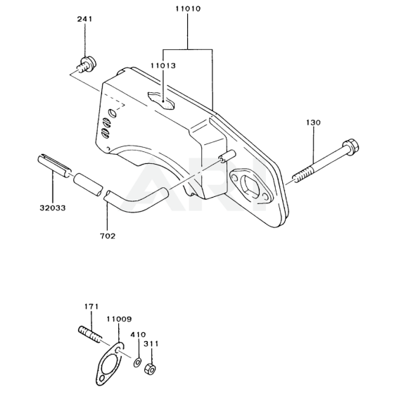 Air Filter / Muffler for Kawasaki FA076D Engine