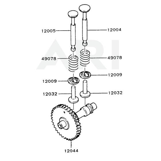 Valve / Camshaft for Kawasaki FA076D Engine