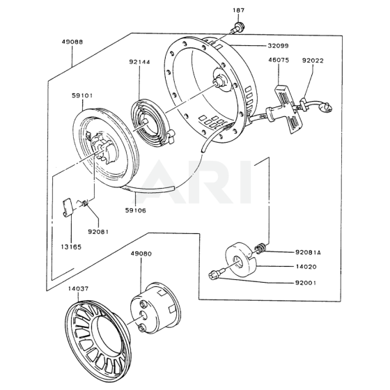 Starter for Kawasaki FA130R Engine