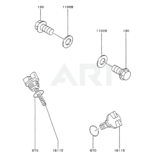 Lubrication Equipment for Kawasaki FA210D Engine