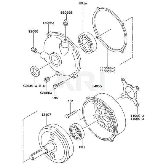 P.T.O Equipment for Kawasaki FA210R Engine