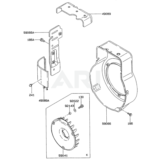 Cooling Equipment for Kawasaki FA210R Engine