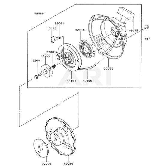 Starter for Kawasaki FA210V Engine