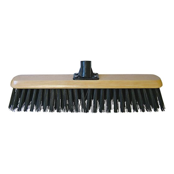 Platform Broom Head Black PVC 45cm (18in) Threaded Socket by Faithfull - PSS25818VFA