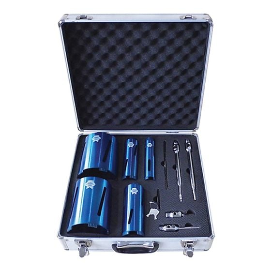 Diamond Core Drill Kit & Case Set of 11 by Faithfull - HF11PSA