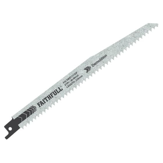 S1111DF Bi-Metal Sabre Saw Blade Demolition 228mm 6 TPI (Pack of 5)