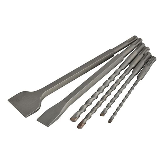 SDS Plus Chisel & Drill Bit Set 6 Piece by Faithfull