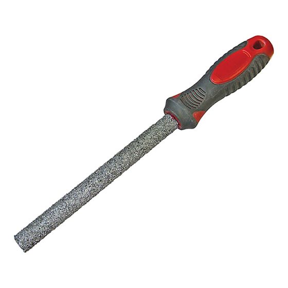 Carbide Tile File Half Round Soft-Grip 150mm (6in) by Faithfull