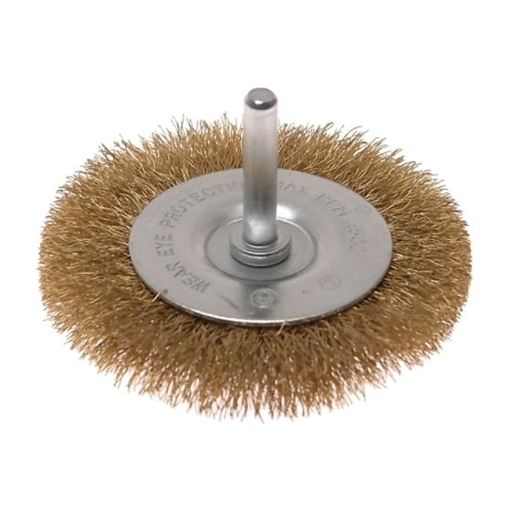 Wire Brush 75mm x 0.20 x 6mm Shank by Faithfull - 5307506320