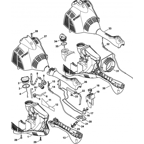 Motor Housing Assembly for Stihl FC 56 Lawn Edger