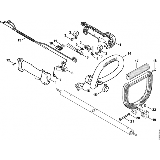 Handle, Loop Handle Assembly for Stihl FC 100 / 110 Lawn Edger