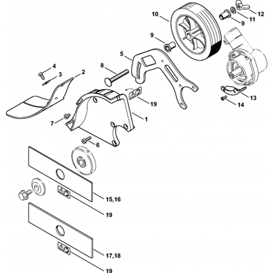 Deflector Assembly for Stihl FC110 Lawn Edger