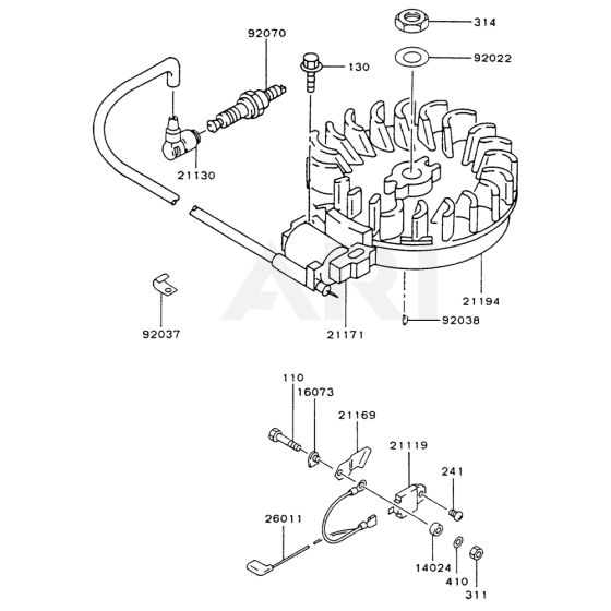 Electric Equipment for Kawasaki FC150V Engine