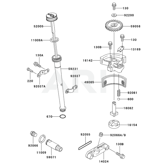 Lubrication Equipment for Kawasaki FC400V Engine