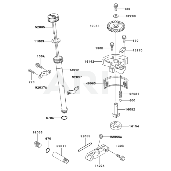 Lubrication Equipment for Kawasaki FC401V Engine