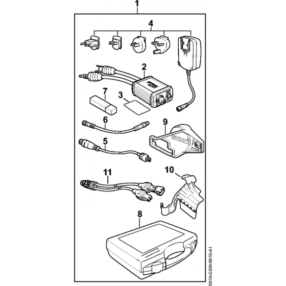 Diagnostic unit MDG 1 Assembly for Stihl FC 73 Lawn Edger