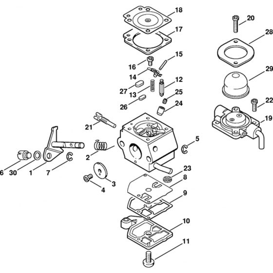 Carburetor C1Q-S45 (16.2001) Assembly for Stihl FC 75 Lawn Edger