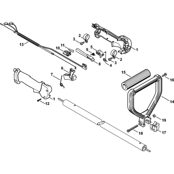 Handle Assembly for Stihl FC 85 Lawn Edger