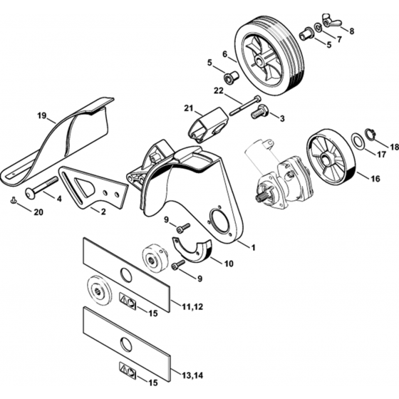 Deflector (32.2014) Assembly for Stihl FC 95 Lawn Edger