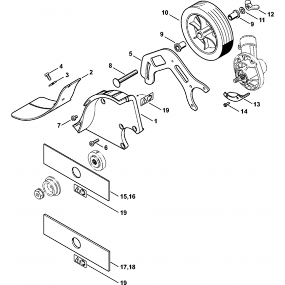 Deflector Assembly for Stihl FC 91 Lawn Edger